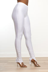 Ankle Ruched Shiny Legging