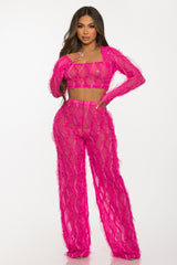 See Through Palazzo Pants