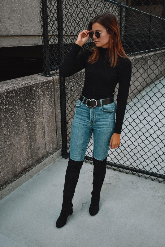 Suede Thigh High Boots
