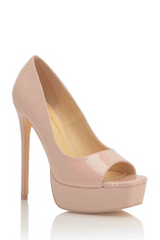 Peep Square Toe Platform Shoe