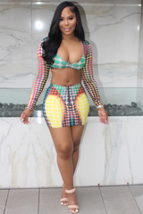 Dotted Skirt Set