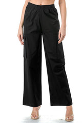 Woven Cargo Wide Leg Pants