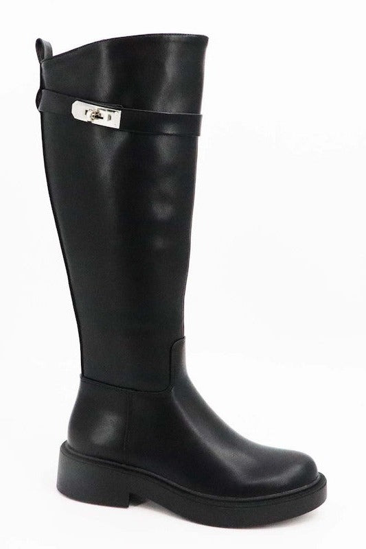 Knee High Boot with Turn Lock