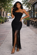 Midnight Fringe Elegance Dress