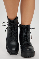 Lace up Combat Booties
