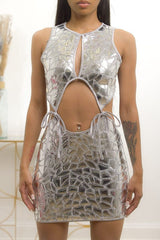 Shine 3D Metallic Dress