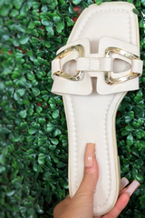 Gold Hardware Accent Sandal