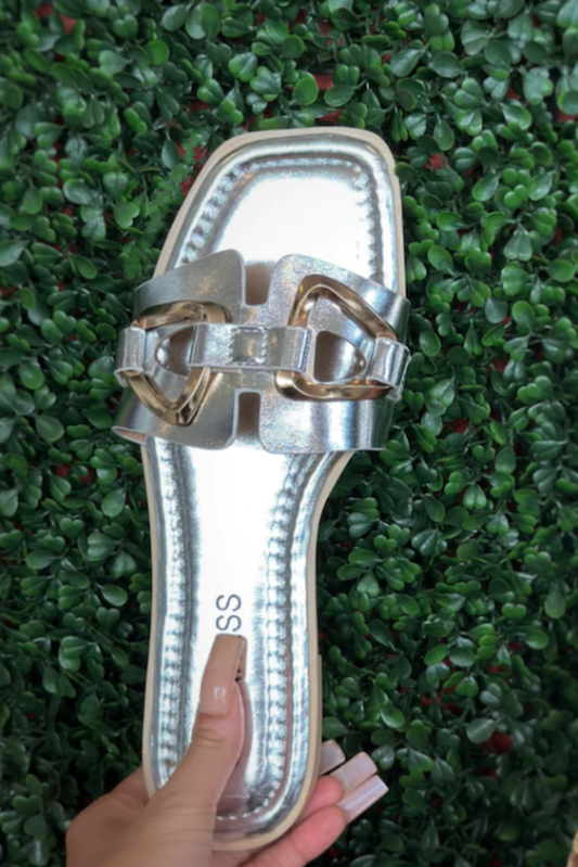 Gold Hardware Accent Sandal
