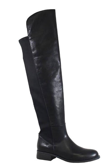 PU Leather Boot with Stretch