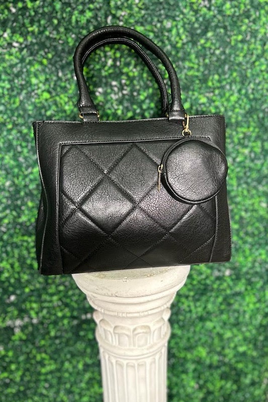 Fashion Handbag with Circle Pouch