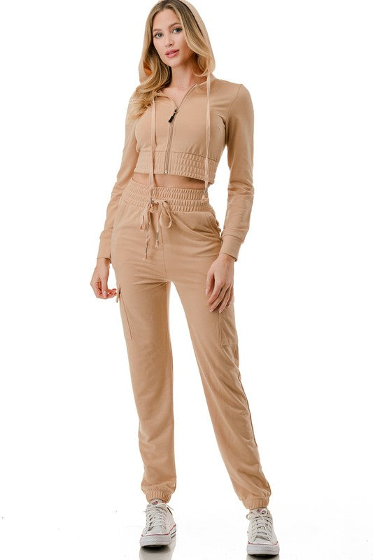 French Terry Fab Jacket Cargo Sets