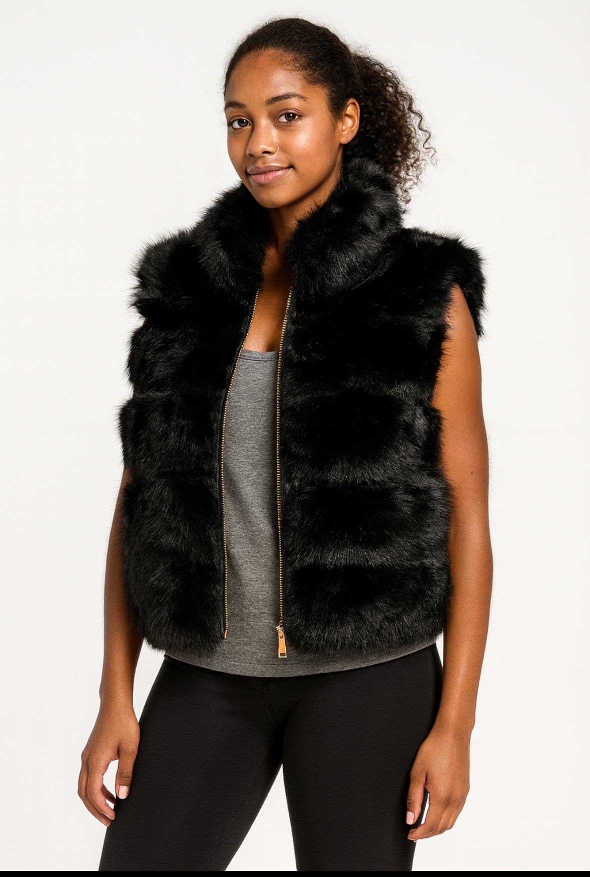 Fur Vest with Collar