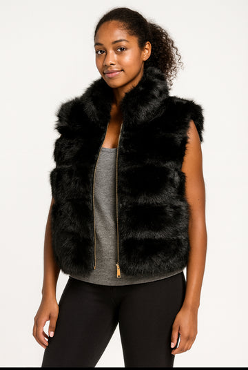 Fur Vest with Collar