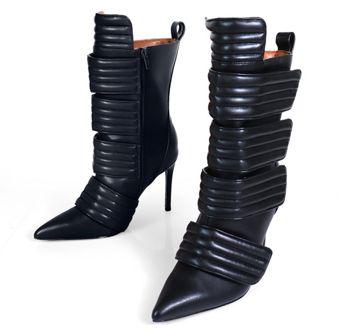 Elevate your style with our Pointy Toe Stiletto Heel Booties. Perfect for a chic look.