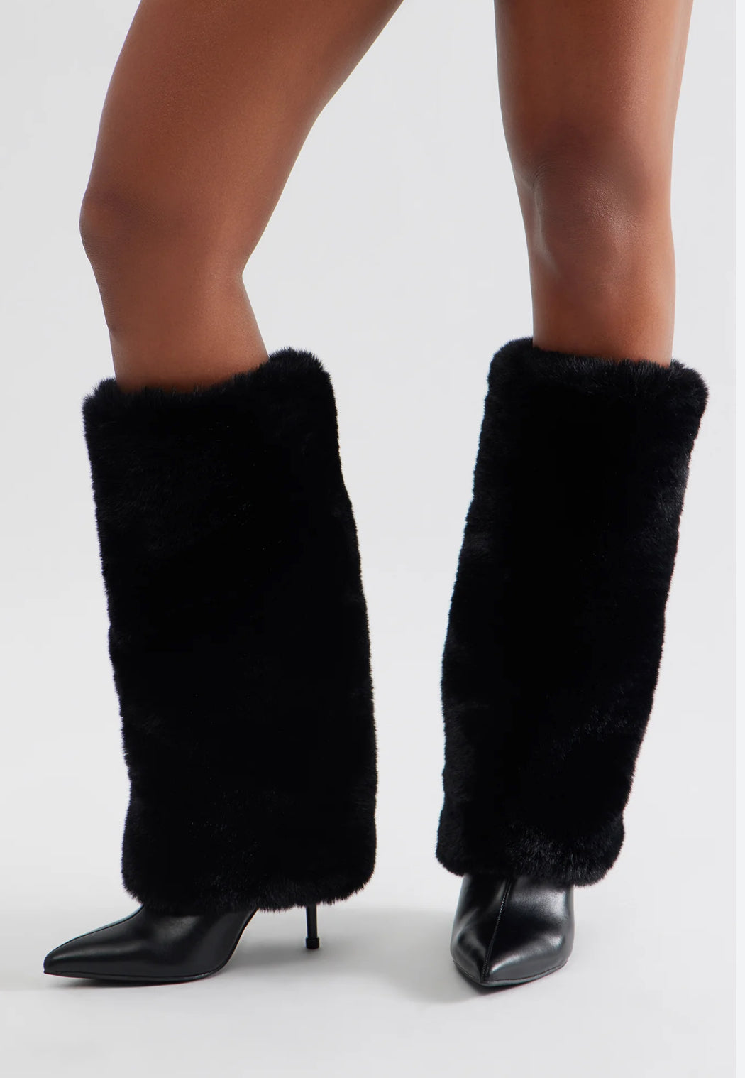 Tall Pointed Toe Boot With Fur