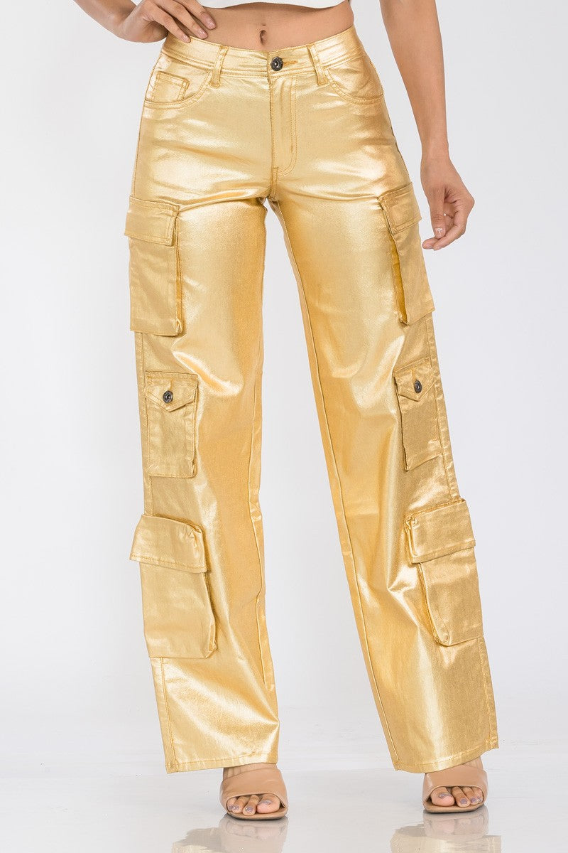 Metallic Gold Cargo Pant JC & JQ INC