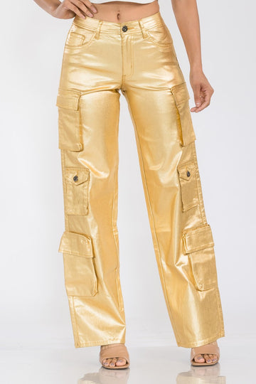 Metallic Gold Cargo Pant JC & JQ INC