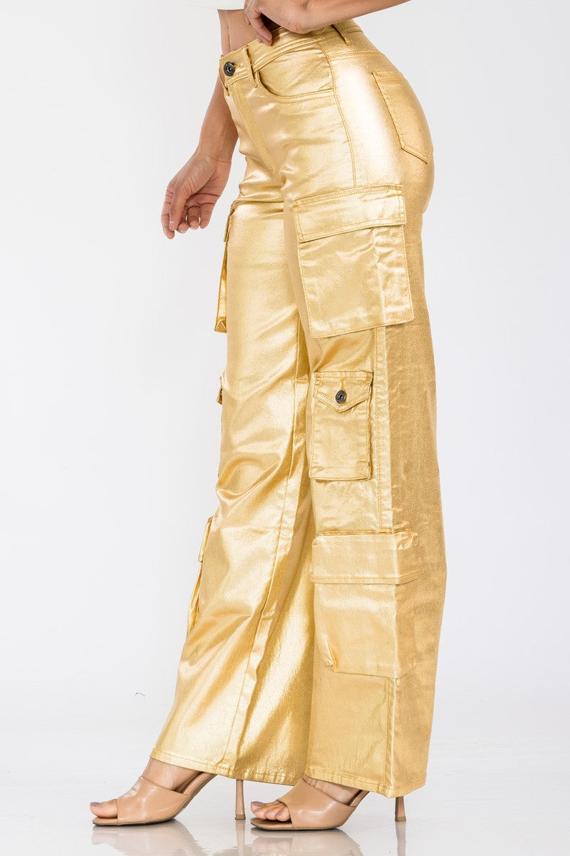 Metallic Gold Cargo Pant JC & JQ INC