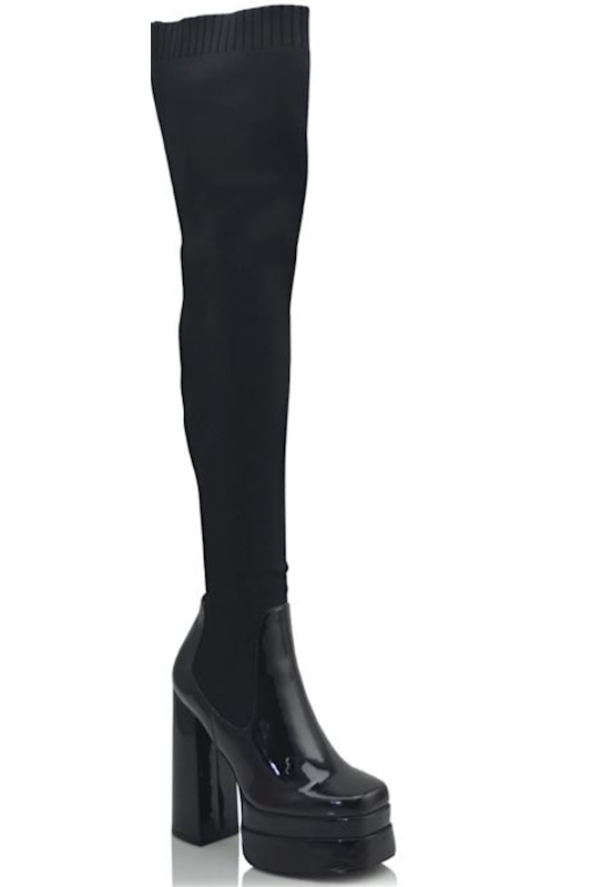 Round Toe Thick Platform Over Knee Boots