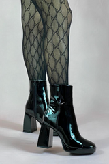 Platform Bootie with Flared Heel