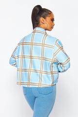 Plaid Cropped Shacket