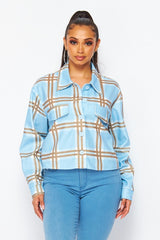 Plaid Cropped Shacket