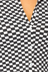 Checkered Crop Shirt