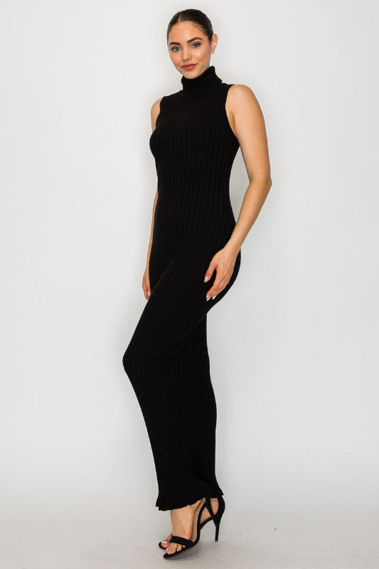 Long Sleeve Turtle Neck Maxi Sweater Dress