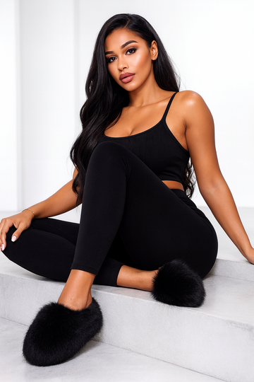 Fluffly Sandal Slide