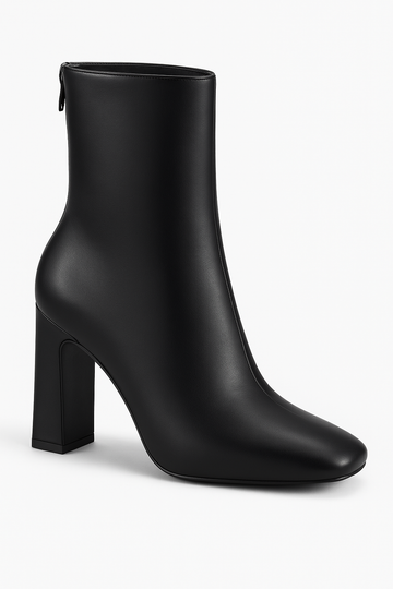 Square Toe Chunky Ankle Booties