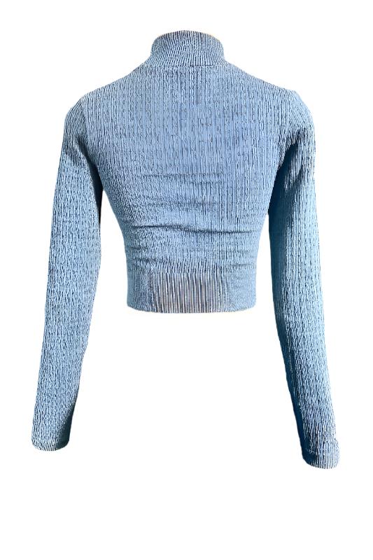 Mock Neck Long Sleeve Sweater Top