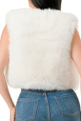 Open Front Faux Fur Vest