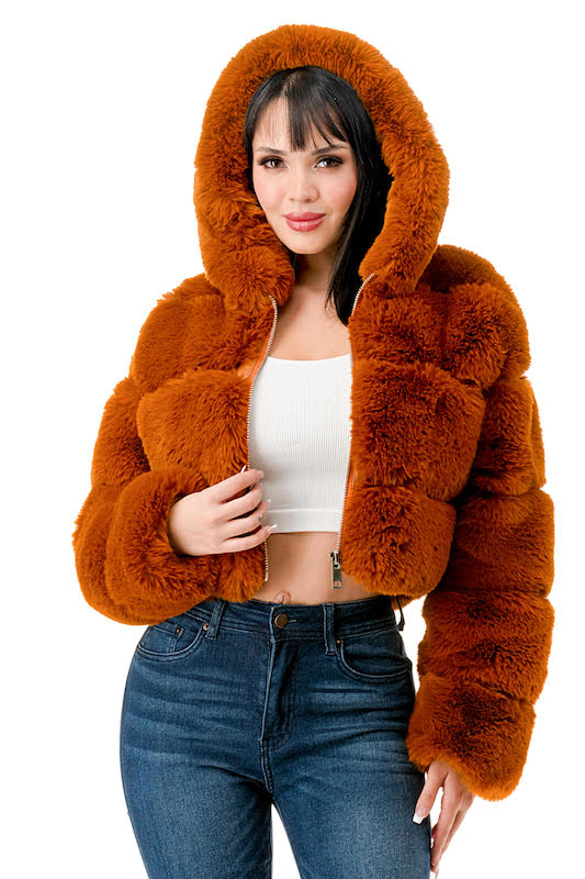Fur All Over Hoodie Jacket