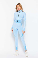 Sports Waffle Knit Long Sleeve Set