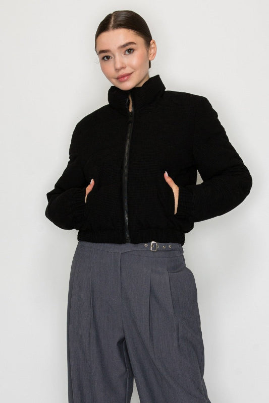Textured Puffer Jacket