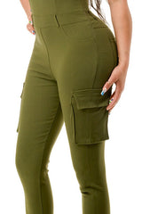 Shoulder Strap Jumpsuit With Side Cargo Pocket