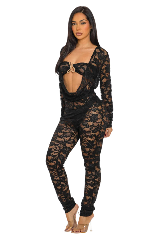 Lace Jumpsuit with Bra MY BOO