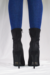Peep Toe Lycra Bootie with Heel