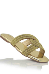Twisted Band Rhinestone Slides