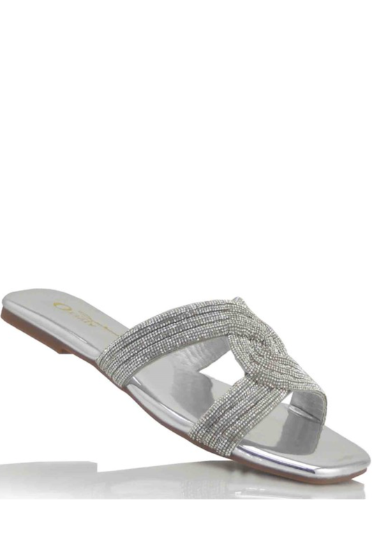 Twisted Band Rhinestone Slides