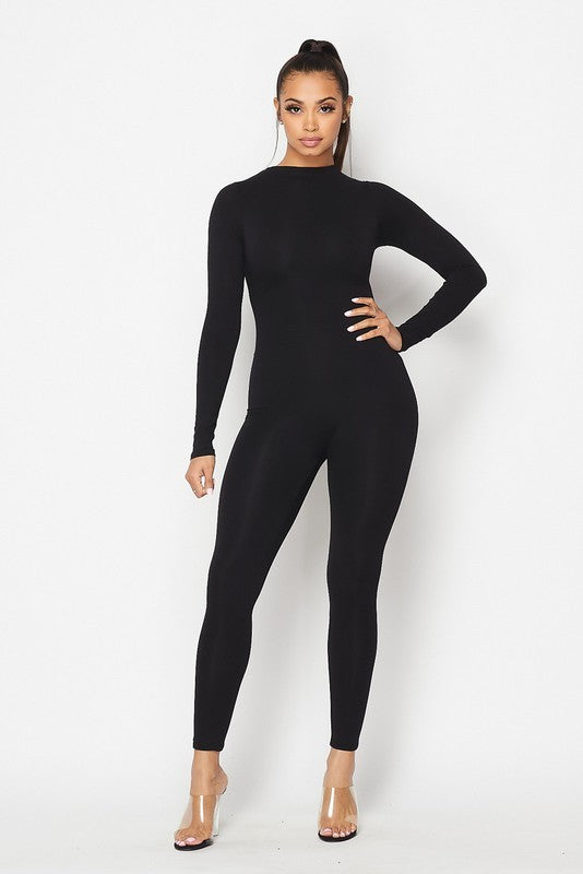 Mock Neck Jumpsuit