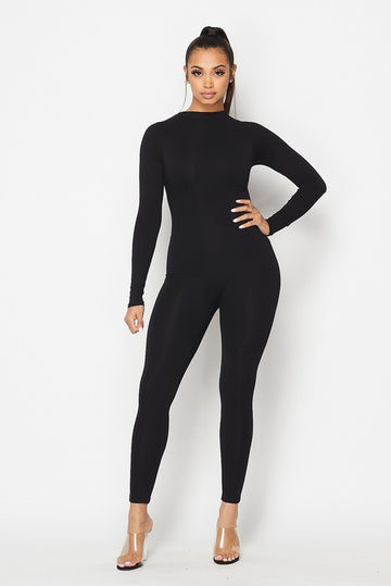 Mock Neck Jumpsuit