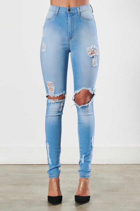 Destroyed Skinny Fit Jeans