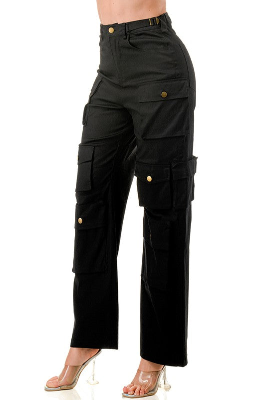 Cargo Pants with Multiple Pocket Details