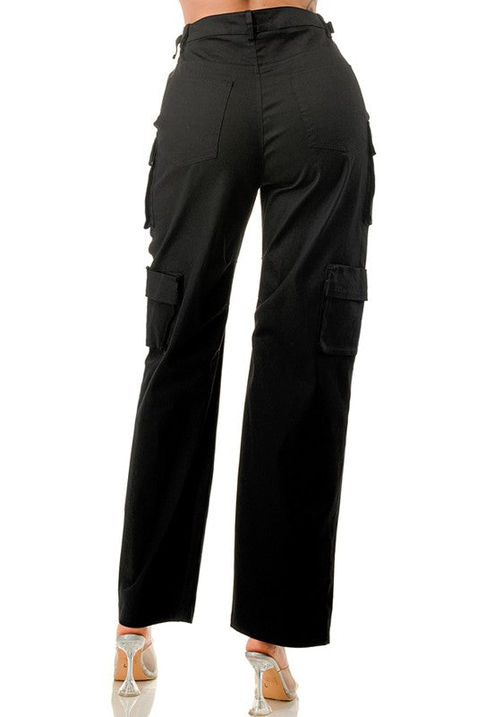 Cargo Pants with Multiple Pocket Details