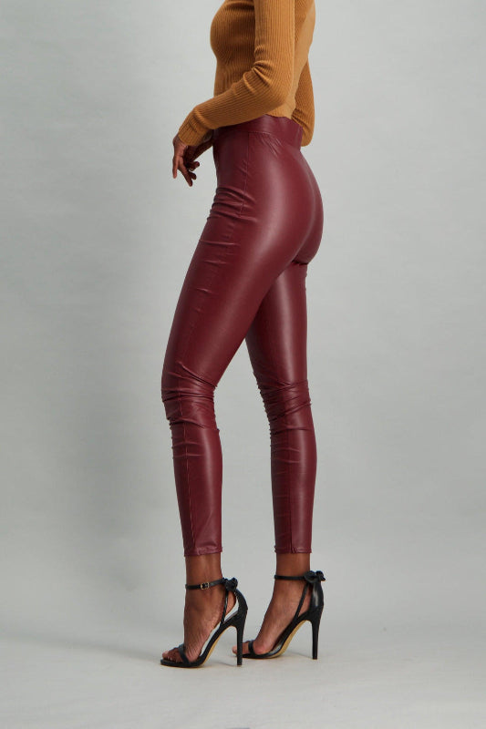 High Waist Pu Leggins