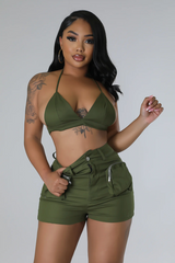 Simple Pocket Short Set