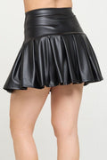 PU Pleated Skirt FASHION LOVE