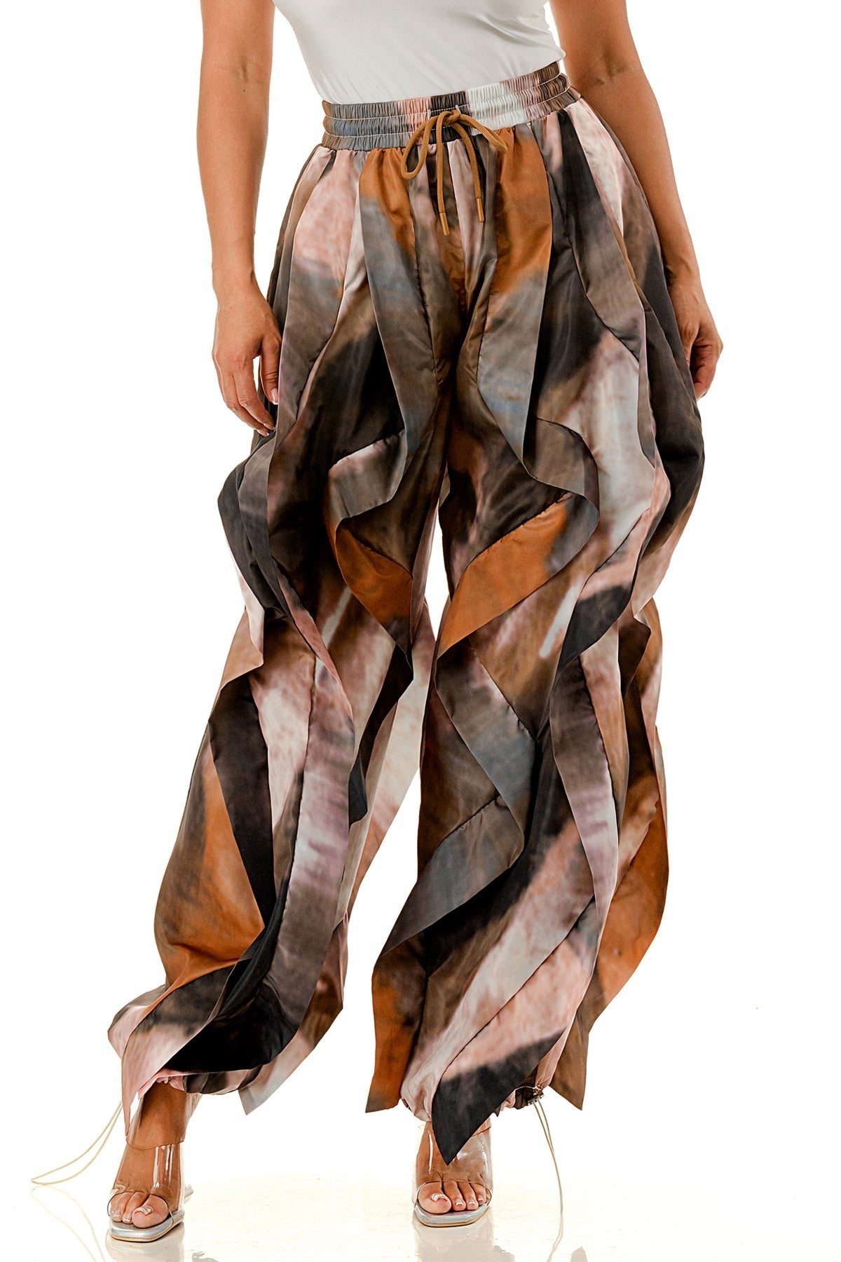 Flax Ruffle Wide Leg Wide Leg Dramatic Ruffle Jogger - Got the Look