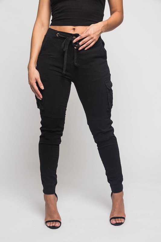 Plus Cargo Pockets Jogger with Drawstring
